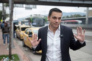 Juan Diego Alvira en el paro de taxistas