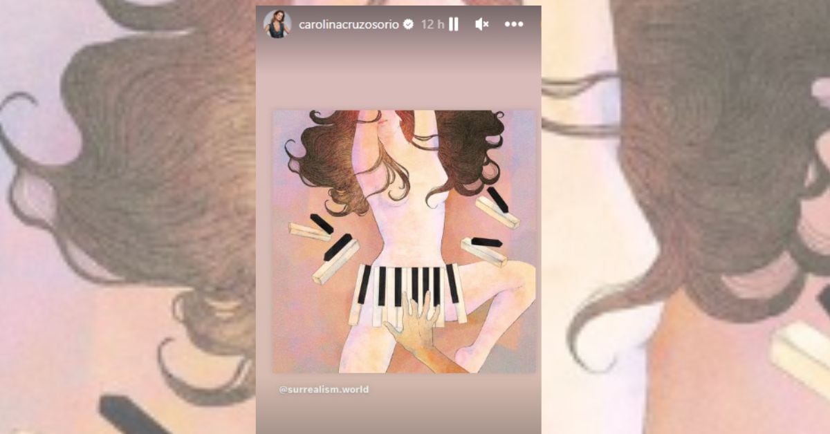 Carolina Cruz, captura de pantalla en sus historias de Instagram