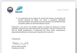 Comunicado de Sociedad Colombiana de Anestesiología y Reanimación, S.C.A.R.E. y el Fepasde.