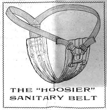 Imagen de un cinturón higiénico para la menstruación antes de 1925