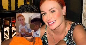 Sara Uribe muestra un video de Fredy Guarín a su hijo Jacobo