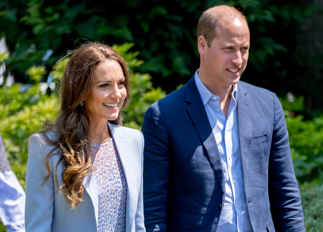 CAMBRIDGE, ENGLAND - JUNE 23: Prince William, Duke of Cambridge and Catherine, Duchess of Cambridge visit East Anglias Childrens Hospices (EACH) to meet families who are receiving support as well as long serving staff members during an official visit to Cambridgeshire on June 23, 2022 in Cambridge, England. This is The Duchess of Cambridges fifth visit to EACH, who this year marks her tenth anniversary of being Patron. (Photo by Mark Cuthbert/UK Press via Getty Images)
