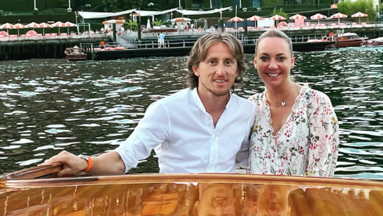 Luka Modric y su esposa