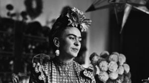 Frida Kahlo (1910-1954), pintora mexicana y esposa de Diego Rivera.