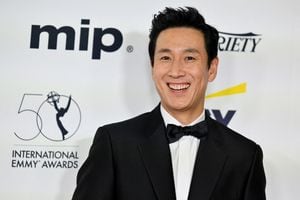 (FILES) South Korean actor Lee Sun-kyun arrives for the 50th International Emmy Awards at the New York Hilton Hotel in New York City on November 21, 2022. South Korean actor Lee Sun-kyun, best known for his role in the Oscar-winning film "Parasite", was found dead on December 27, 2023 in an apparent suicide, Yonhap news agency reported. (Photo by ANGELA WEISS / AFP)