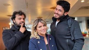 Julián Román, Adriana Lucía y Santiago Alarcón