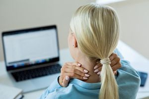 Young women neck pain