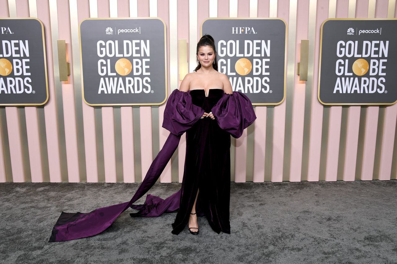 BEVERLY HILLS, CALIFORNIA - JANUARY 10: Selena Gomez attends the 80th Annual Golden Globe Awards at The Beverly Hilton on January 10, 2023 in Beverly Hills, California. (Photo by Jon Kopaloff/Getty Images)