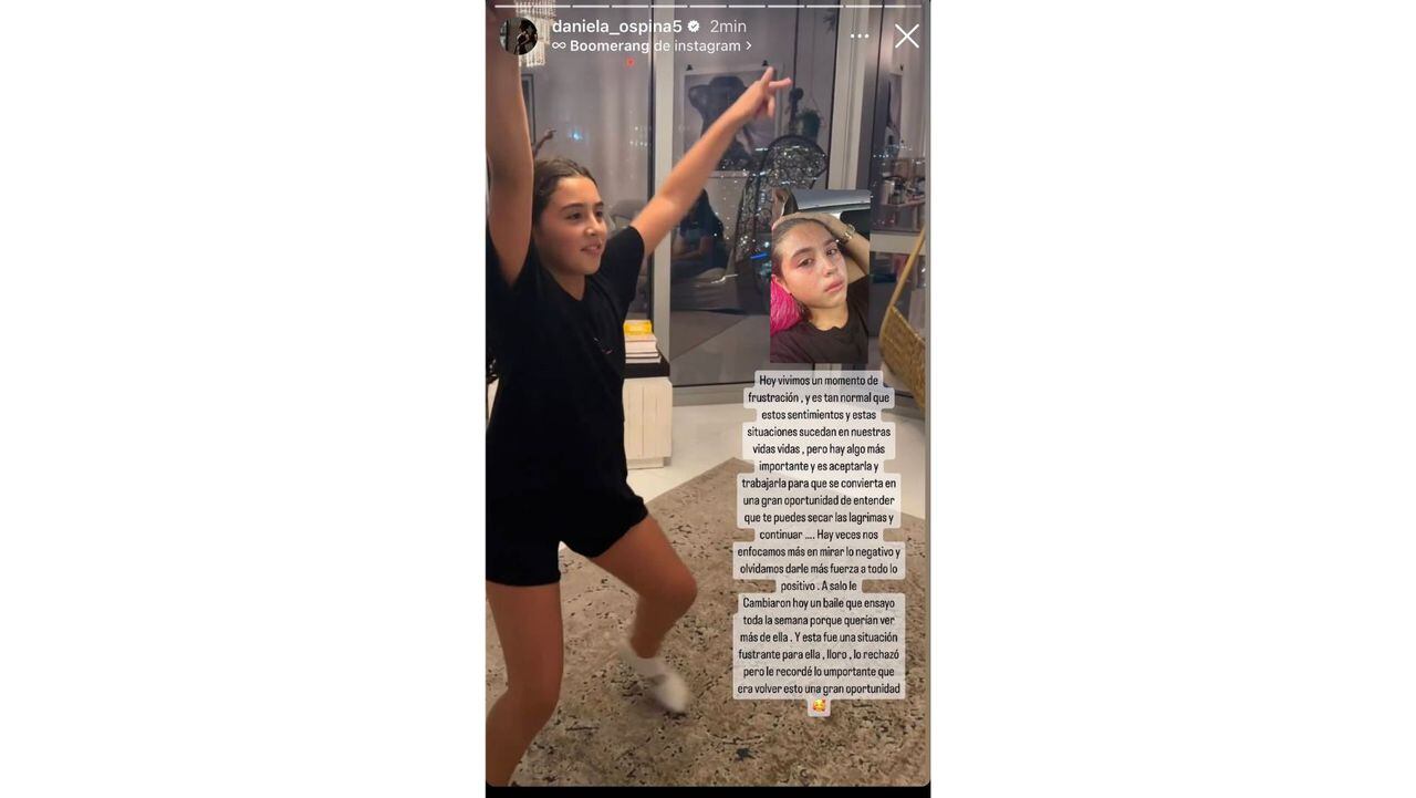 Daniela Ospina expuso "momento de frustración" de su hija Salomé para compartir una sentida reflexión