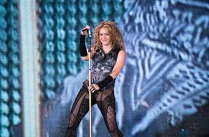 Shakira en una presentación en el Madison Square Garden.