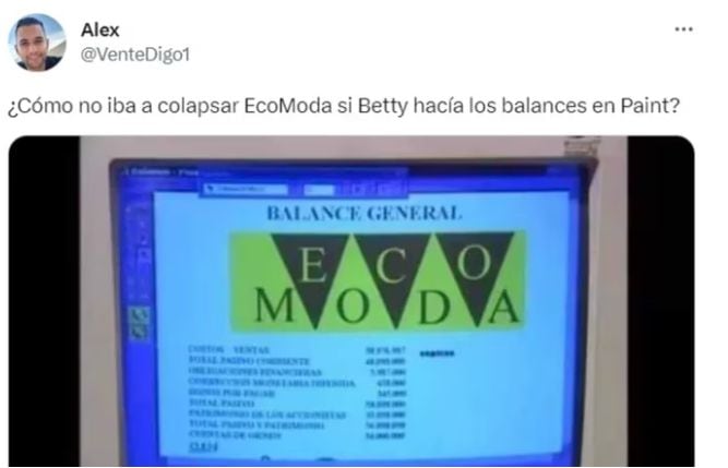 Un usuario de Twitter descubrió el programa que manejaba 'Betty' en EcoModa
