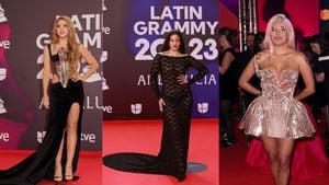 Shakira, Rosalía y Karol G en la alfombra roja de los Latin Grammy 2023