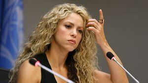 NEW YORK, NY - SEPTEMBER 22:  Singer Shakira speaks during a press conference following the Meeting Of The Minds: Investing In Early Childhood Development As The Foundation For Sustainable Development Meeting at United Nations on September 22, 2015 in New York City.  (Photo by J. Countess/Getty Images)