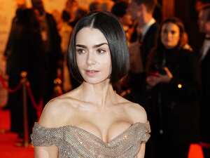 Lily Collins attends the opening for the musical The Devil Wears Prada at the Dominion Theatre, London. Picture date: Sunday December 1, 2024. (Photo by Ian West/PA Images via Getty Images)