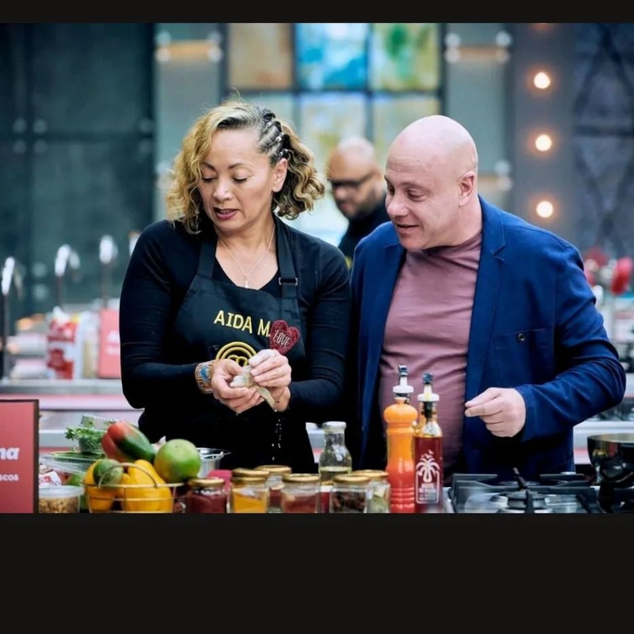 Aida Morales junto al chef Jorge Rausch