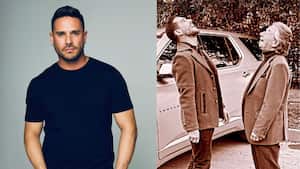 Sebastián Caicedo junto a su padre