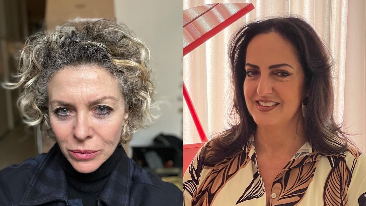 Margarita Rosa de Francisco, actriz y presentadora; María Fernanda Cabal, senadora de oposición.