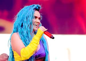 Karol G en el escenario de Coachella durante el Festival de Música y Artes de Coachella Valley 2022 el 24 de abril de 2022 en Indio, California.