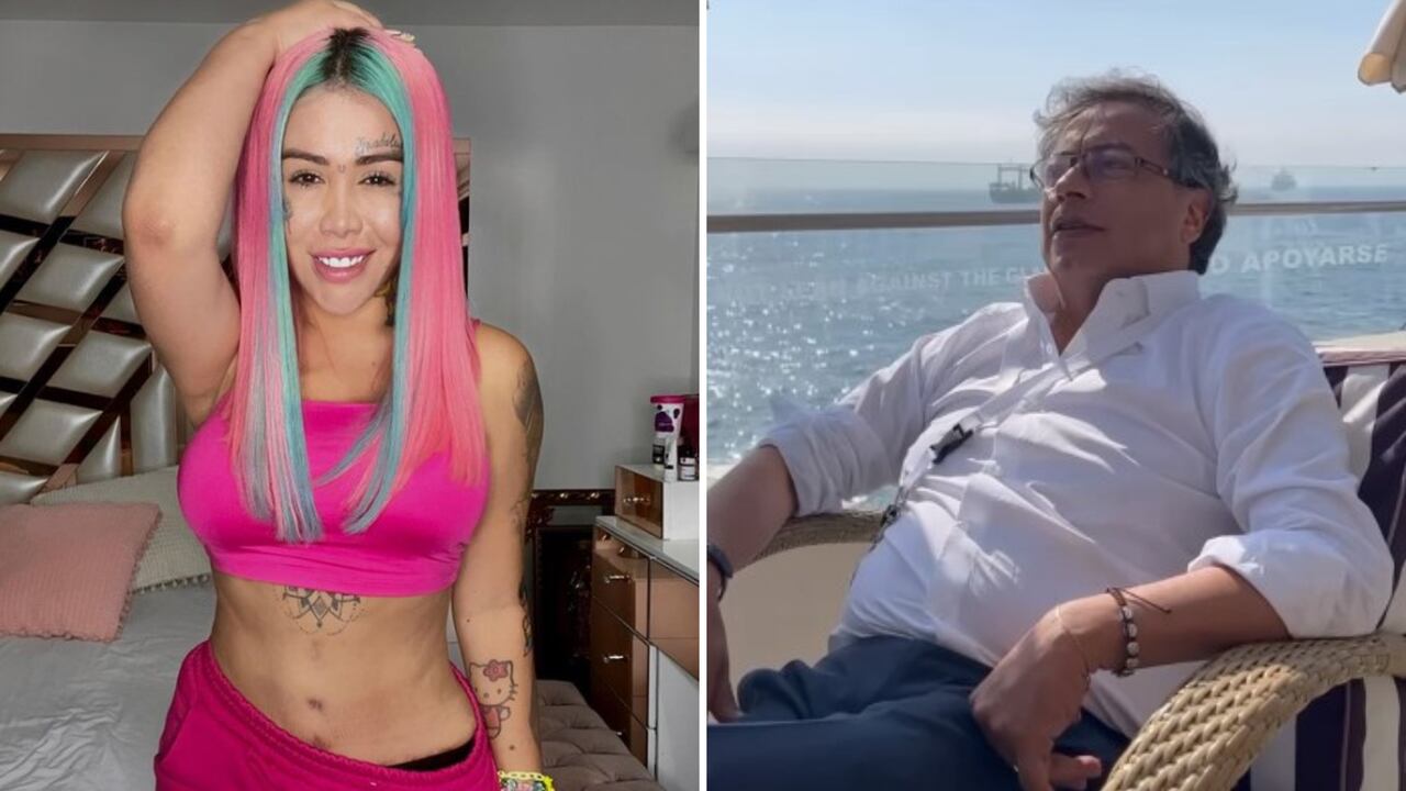 Yina Calderón y Gustavo Petro