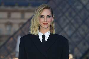 PARIS, FRANCE - SEPTEMBER 26: Chiara Ferragni attends the Lancome X Louvre photocall as part of Paris Fashion Week  on September 26, 2023 in Paris, France. (Photo by Dominique Charriau/WireImage)