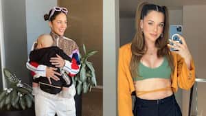 Greeicy Rendón con su hijo Kai y Lina Tejeiro