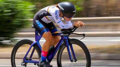 Lina Marcela Hernández en la CRI del Giro Donne.
