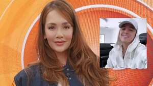 A la actriz le 'colmaron la paciencia' por preguntas sobre su pasada relación con el cantante de música urbana.