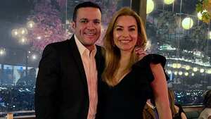 Juan Diego Alvira junto a su esposa, Ana María Escobar
