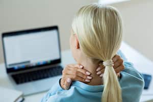 Young women neck pain