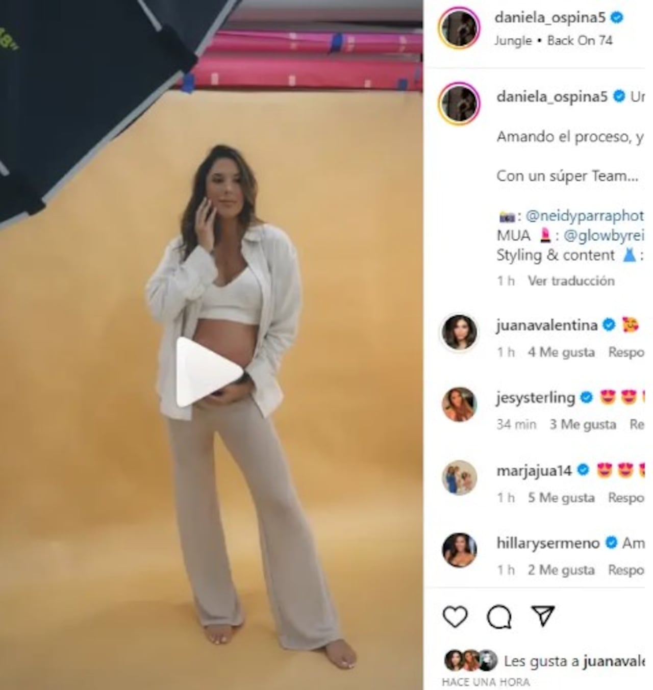 La modelo compartió una sesión de fotos que se hizo