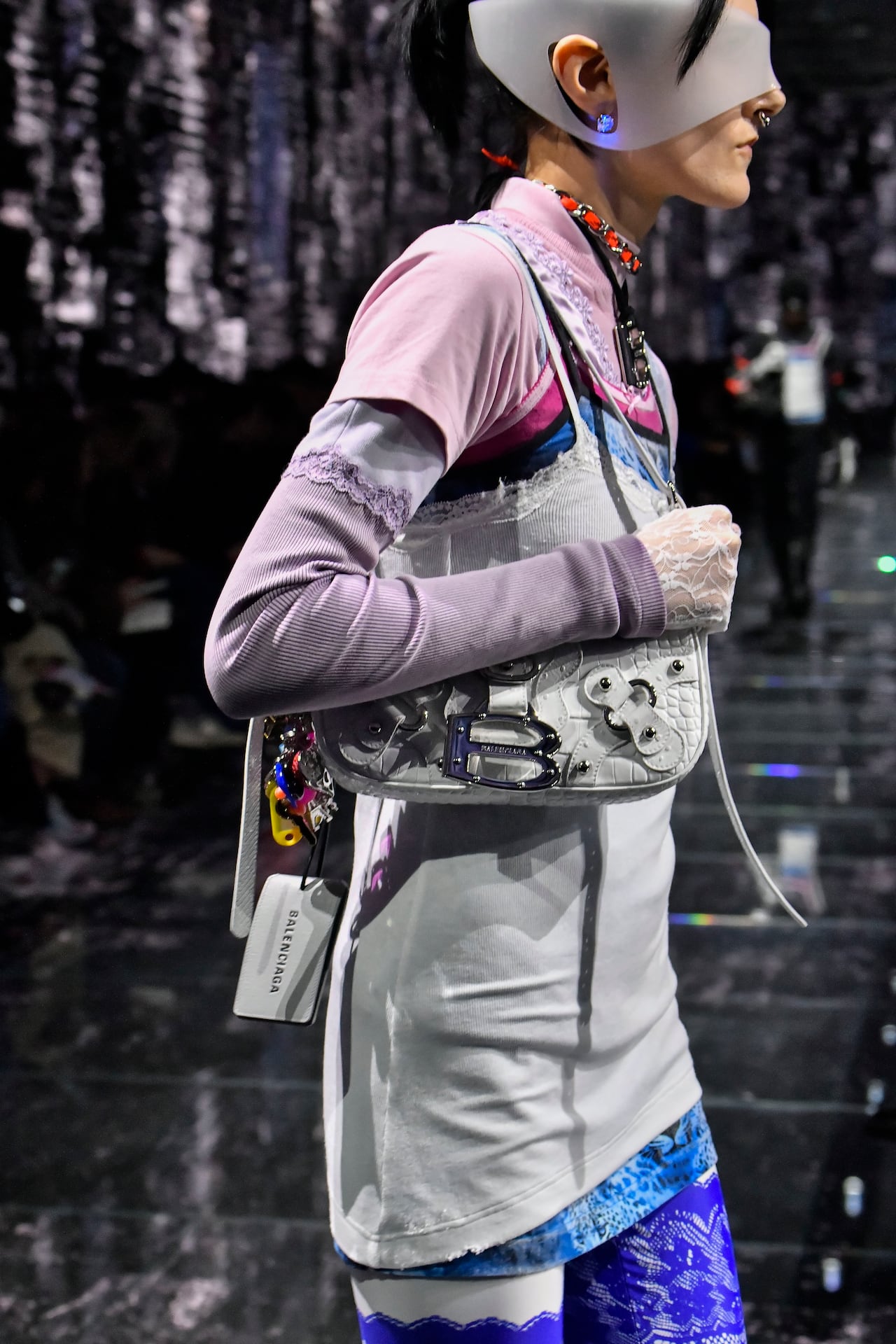 PARIS, FRANCE - MARCH 03: A model walks the runway during the Balenciaga Ready to Wear Fall/Winter 2024-2025 fashion show as part of the Paris Fashion Week on March 3, 2024 in Paris, France. (Photo by Victor VIRGILE/Gamma-Rapho via Getty Images)