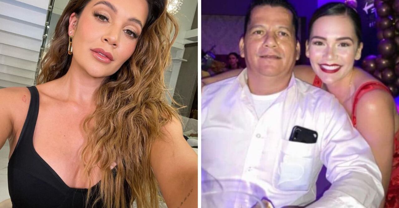 Lina Tejeiro junto a su padre, Manuel Eduardo González