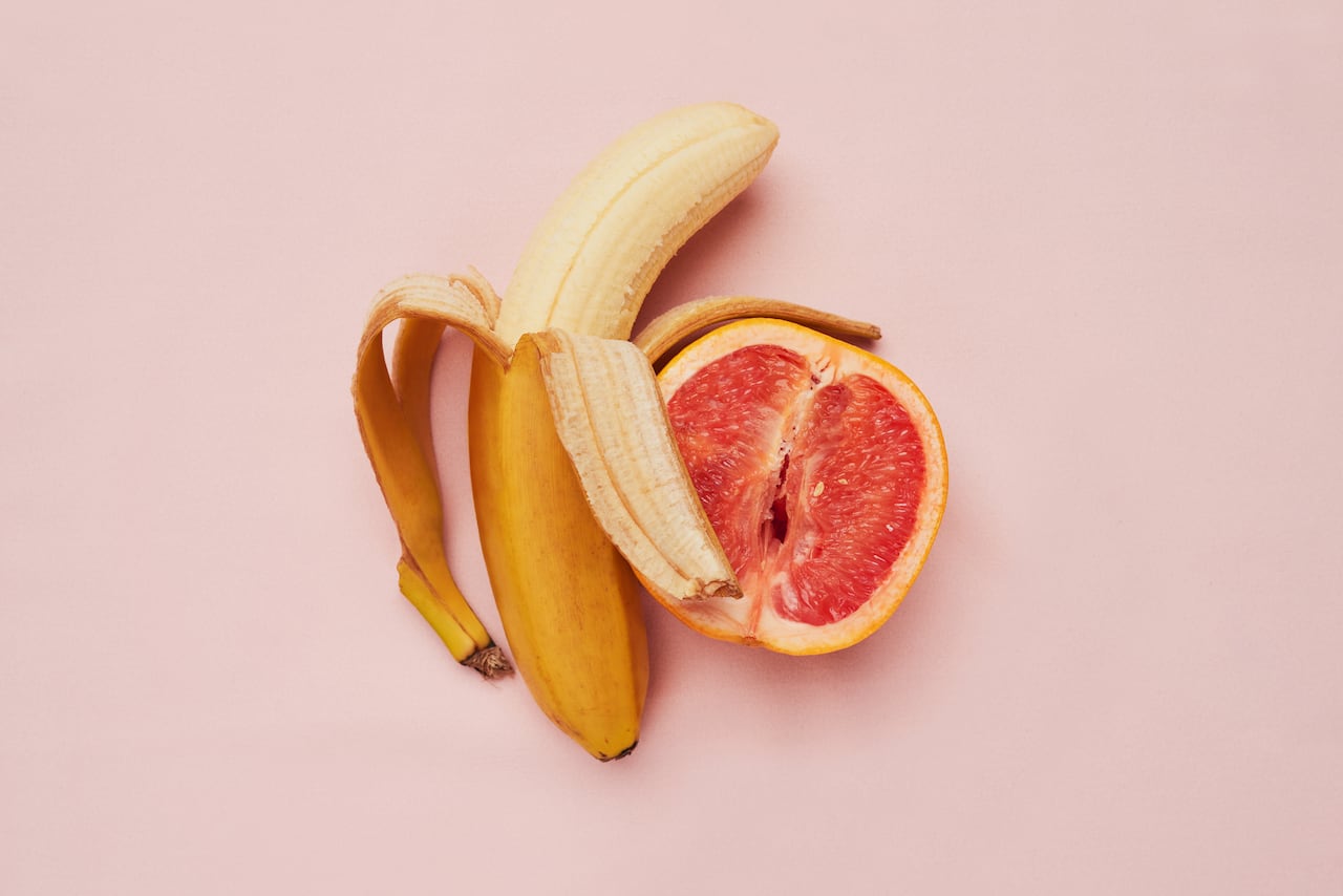 Fruta banano toronja