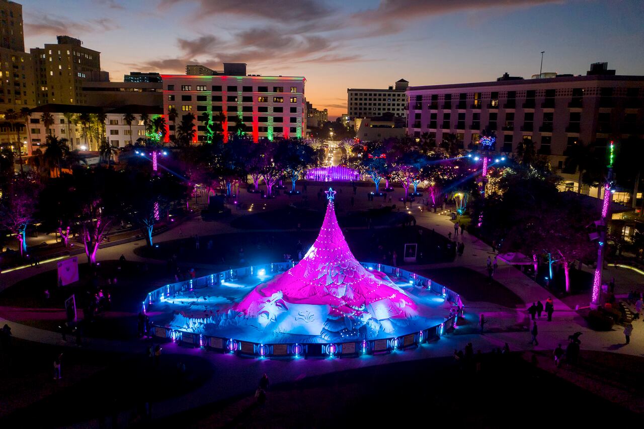 Los tradicionales árboles de navidad.