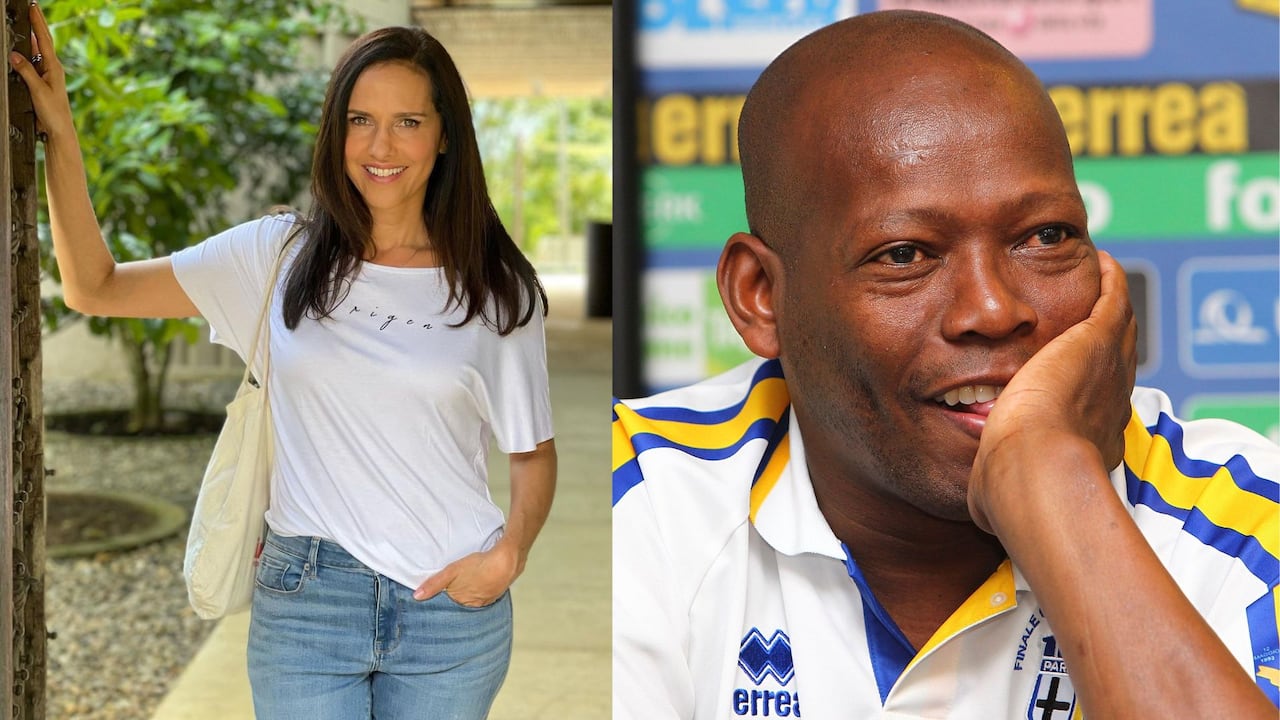 Paola Turbay y el Tino Asprilla.