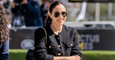 2022-04-16 14:51:18 THE HAGUE - Meghan, the Duchess of Sussex, during the Jaguar Land Rover Driving Challenge of the Invictus Games, an international sporting event for servicemen and veterans who have been psychologically or physically injured during their military service. REMKO DE WAAL netherlands out - belgium out
