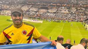 Lincoln Palomeque fue uno de los famosos colombianos que disfrutó de la final del mundial.