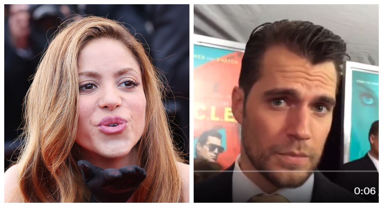 La reacción de Henry Cavill al ver a Shakira.