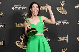 LOS ANGELES, CALIFORNIA - SEPTEMBER 04: Ali Greer, winner of the Outstanding Single-Camera Picture Editing for a Comedy Series award for ‘Barry,’ attends the 2022 Creative Arts Emmys at Microsoft Theater on September 04, 2022 in Los Angeles, California. (Photo by Matt Winkelmeyer/WireImage)