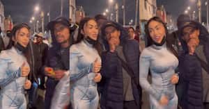 Epa Colombia estaba entregando tamales a personas en condición de indigencia en Bogotá. Durante la actividad, fue sorprendida por la acción de un hombre que inhaló una sustancia mientras posaba junto a ella.