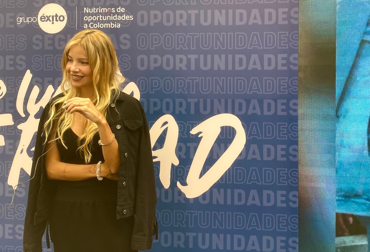 Johana Bahamón en el lanzamiento de la iniciativa #TeLuceLaLibertad con Grupo Éxito