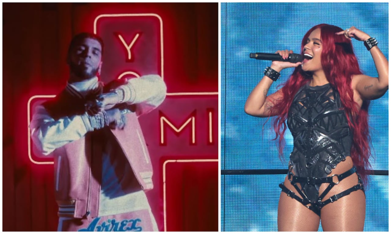 Anuel AA y Karol G,.
