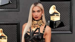 LAS VEGAS, NEVADA - APRIL 03: Dua Lipa attends the 64th Annual GRAMMY Awards at MGM Grand Garden Arena on April 03, 2022 in Las Vegas, Nevada. (Photo by Jeff Kravitz/FilmMagic)