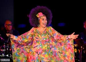 LAS VEGAS, NEVADA: In this image released on April 3, 2022, Aymée Nuviola performs onstage for the 64th Annual GRAMMY Awards, broadcast on April 03, 2022 in Las Vegas, Nevada. (Photo by David Becker/Getty Images for The Recording Academy)