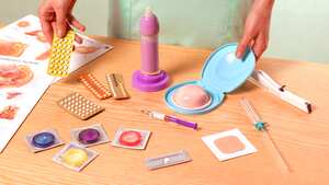 School nurse giving sex education