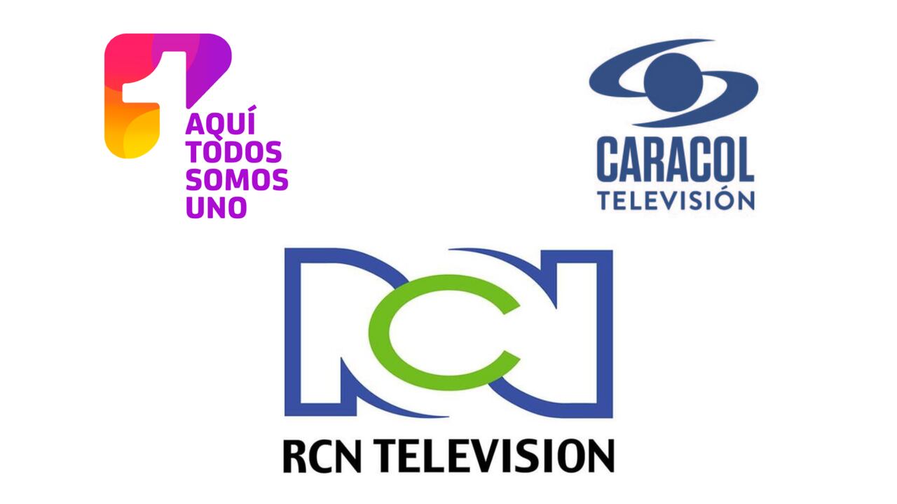 Canal 1, Caracol TV y RCN TV.