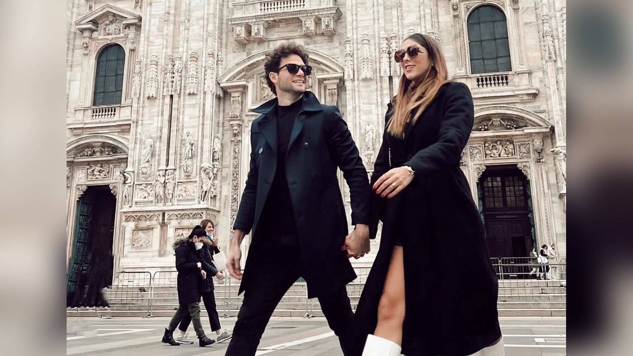 Daniela Ospina y su novio Gabriel Coronel.