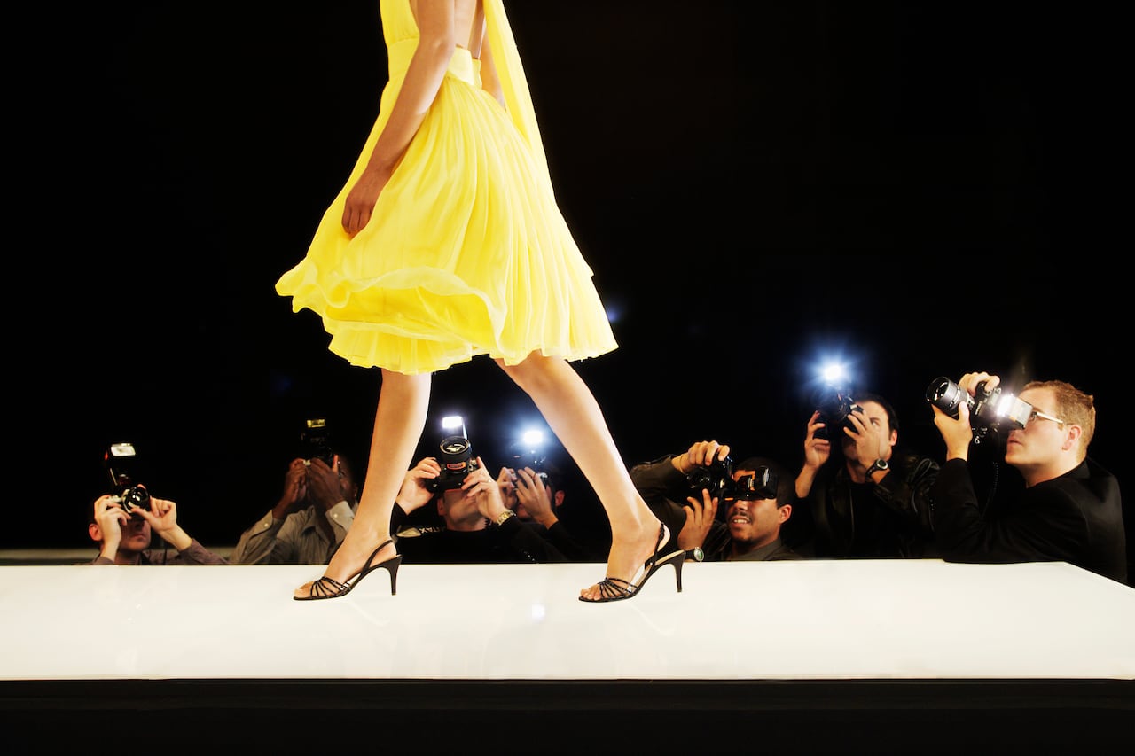 Photographing Model at Fashion Show