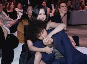LOS ANGELES, CALIFORNIA - OCTOBER 24: (L-R) Selena Gomez and Benny Blanco attend the Second Annual Rare Impact Fund Benefit Supporting Youth Mental Health, hosted by Selena Gomez, at Nya Studios on October 24, 2024 in Los Angeles, California. (Photo by Amy Sussman/Getty Images)
