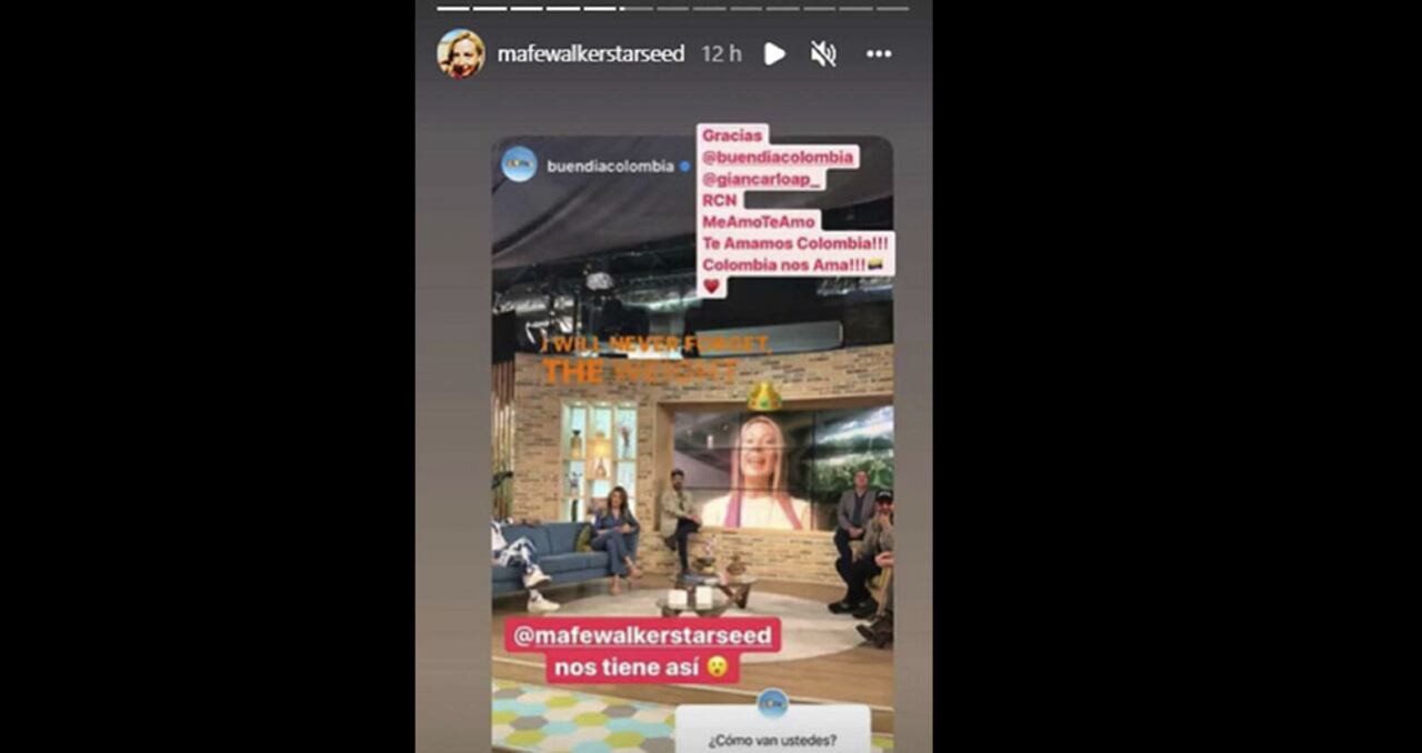 Mafe Walker - Captura de pantalla Instagram @mafewalkerstarseed